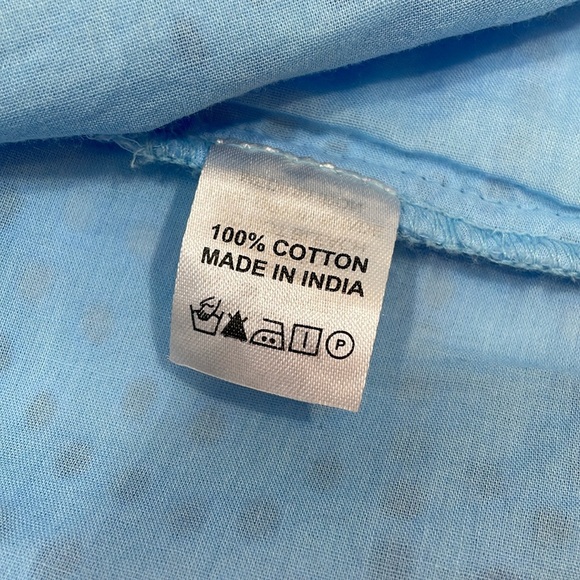 Melissa Odabash Francesca Top Size S Cornflower Blue Boho Eyelet Top EUC - Picture 7 of 11